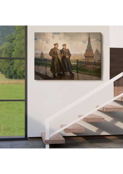 - Kremlin'de Stalin ve Voroshilov Tablosu - Stalin And Voroshilov In The KREMLIN-6551 indirimleri