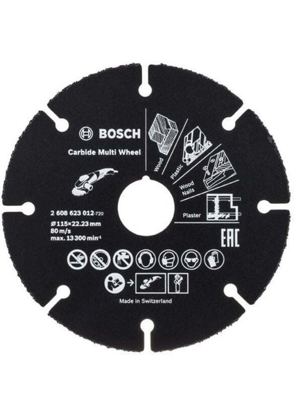 Carpide Multi Whell Taşlama Için Ahşap Kesme Diski 115 mm (Elmas Uçlu)