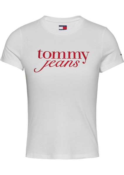 Tommy Hılfıger Tjw Slım Essentıal Logo Tee Ext T-Shirt