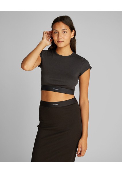 Calvın Kleın Rıb Crop Tee T-Shirt