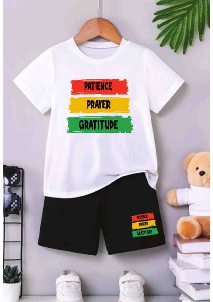 Bisiklet Yaka Erkek Çocuk Takımı ve Kız Çocuk Takımı Pamuklu T-Shirt ve Şort, Yazlık Konforlu Takım