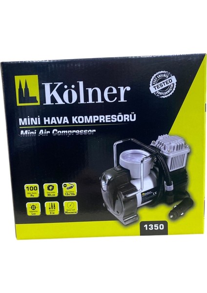 Araç Hava Kompresörü 12 Volt Çakmaklı LED Işıklı