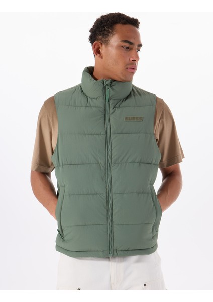 Z5RL00WGTN0G8AW Rohan Quılted Vest Yeşil Standart Desenli Erkek Yelek