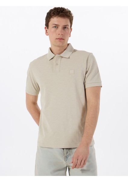 Bej Erkek Polo T-Shirt Pe_linenlogo modelleri