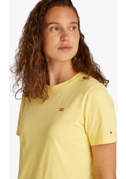 Bisiklet Yaka Sarı Kadın T-Shirt WW0WW45522ZF0 modelleri