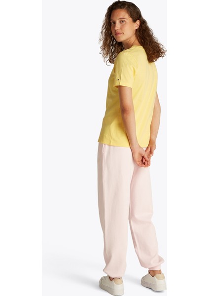 Bisiklet Yaka Sarı Kadın T-Shirt WW0WW45522ZF0 fırsatları