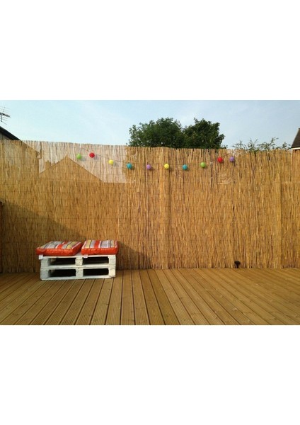 1,50 Metre x 3 Metre Doğal Kamış Hasır Balkon Çiti