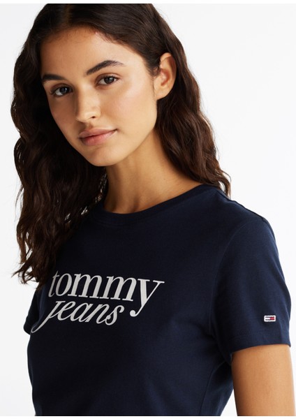Tommy Hılfıger Tjw Slım Essentıal Logo Tee Ext T-Shirt modelleri