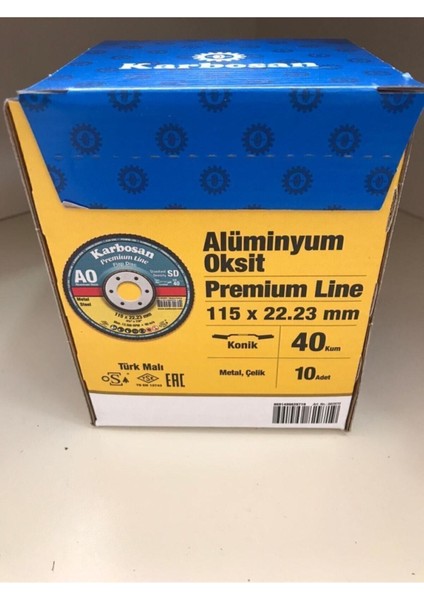 Ao Flap Disk 115X22,23MM -40 Kum Konik - (10 Lu)
