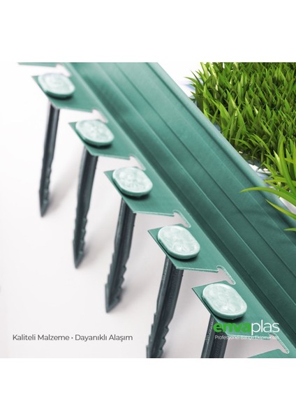 Pratik Garden Çim Ayırıcı 10 M Yeşil Çim Sınırlayıcı Taş Toprak Ayıracı Çim Ayracı Çim Bariyeri modelleri