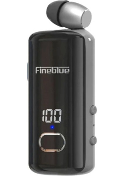 F580 Dijital Göstergeli Makaralı Titreşimli Bluetooth Kulaklık Siyah