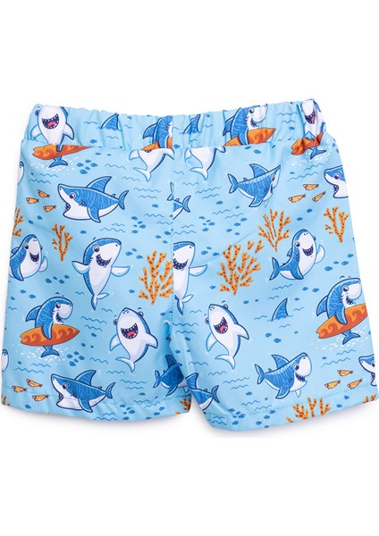 Erkek Bebek Uv Koruma Şort Mayo Köpekbalığı Desen Ipli Micro Kumaş fiyatları