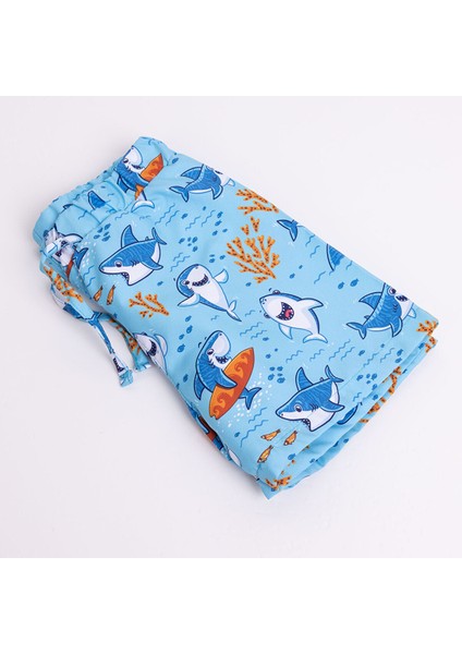Erkek Bebek Uv Koruma Şort Mayo Köpekbalığı Desen Ipli Micro Kumaş modelleri