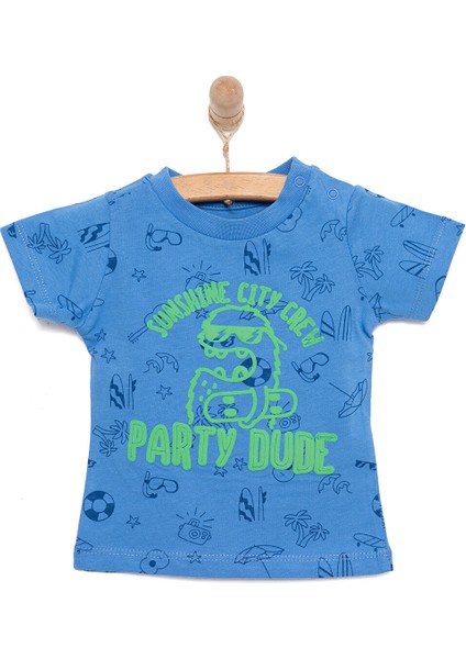 Basic Erkek Parti Baskılı T-Shirt Erkek Bebek