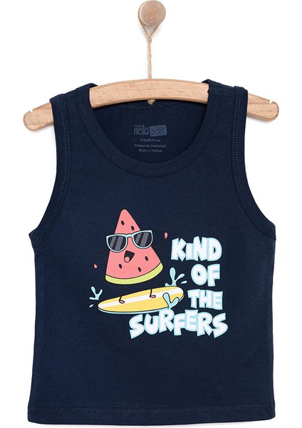 Basic Erkek Karpuz Baskılı Atlet Tshirt Erkek Bebek
