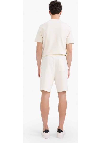 Regular Fit Dokulu Beli Bağcıklı Şort E2588AX25SM