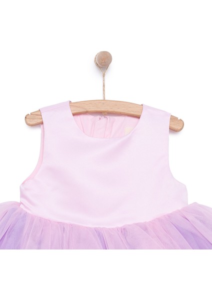 Kız Bebek Abiye Elbise Pixy Love Party Collection Bisiklet Yaka Atlet Kol Pembe modelleri