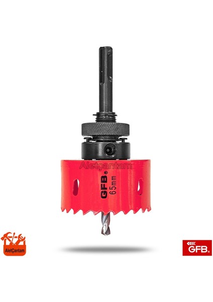 Bi Metal Panç Metal Testere 65 mm Hex Düz Girişli Adaptör