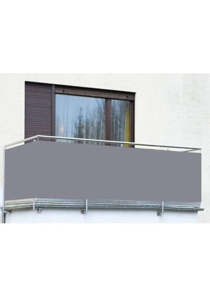 Tentecim 6m X65 cm Gri Balkon Demiri Brandası Pilsa Fitilli Fitilsiz Yaz ve Kış Aylarına Dayanıklı