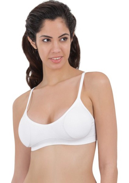 Beyaz Mı Emay 4020 Pedli Ince Askılı Büstiyer