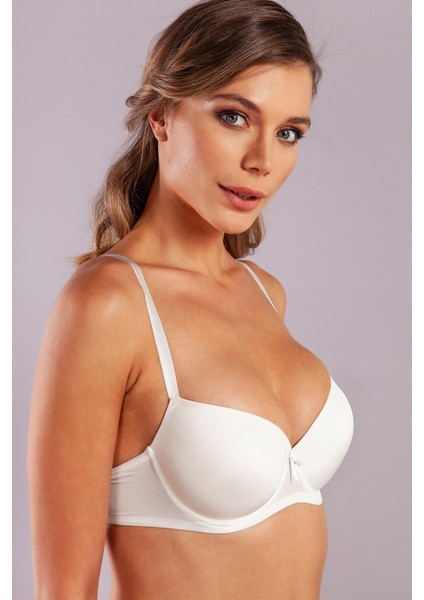 Garabina Foam Cup Push Up Bra, Ekru Konforlu ve Şık Sütyen