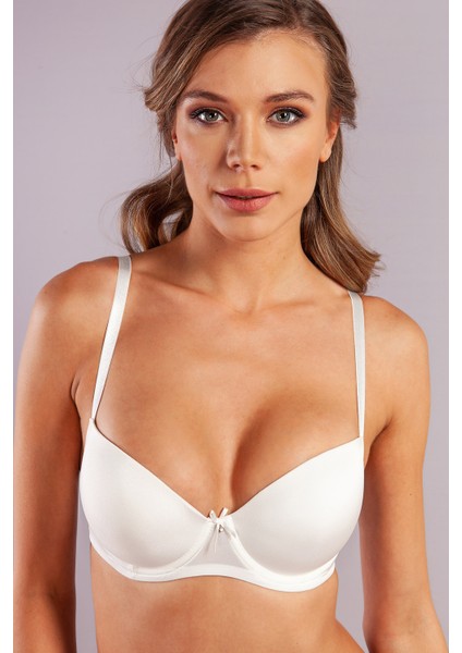 Garabina Foam Cup Push Up Bra, Ekru Konforlu ve Şık Sütyen