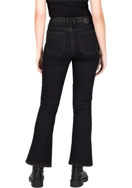 Cartmel Korumalı Denim Kadın Motosiklet Pantolonu (Kısa Bacak) Siyah modelleri