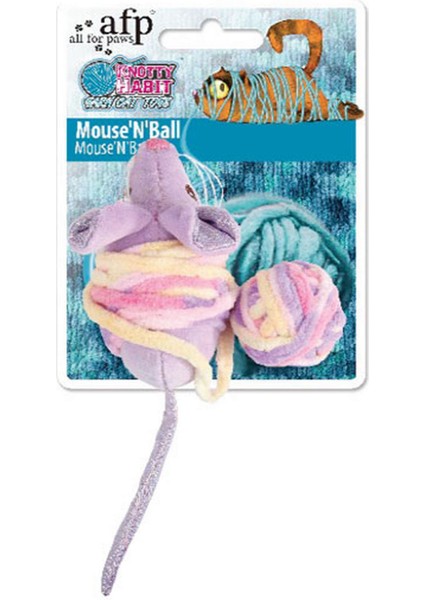 Knotty Habit - Renkli Peluş Fare Ipli Oyuncak Ynsmr