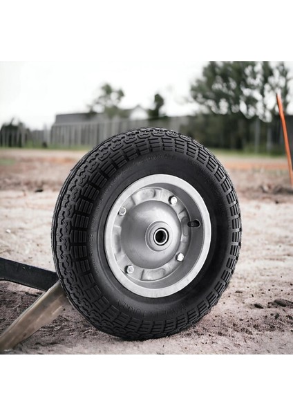 El Arabası Tekeri Yük Taşıma Siboplu Bilyeli Rulmanlı Havalı Dublex 350X70 mm Çelik Jant Tekerlek