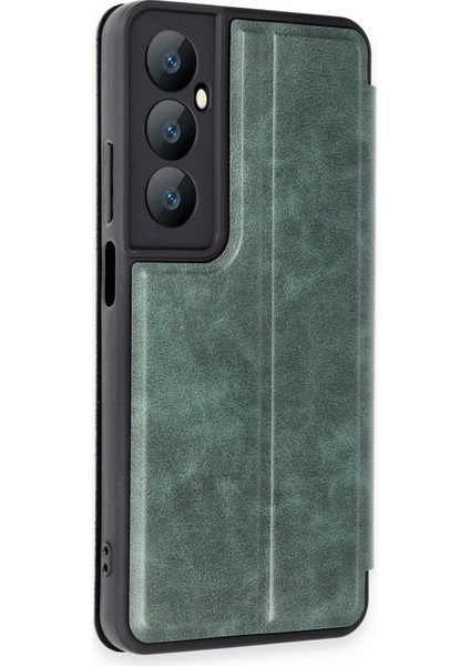 Realme C65 Kılıf Flip Cover - Koyu Yeşil Ynsmr fiyatları