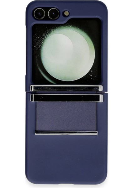 Samsung Galaxy Z Flip 5 Kılıf Belt Flip Kapak - Lacivert Ynsmr