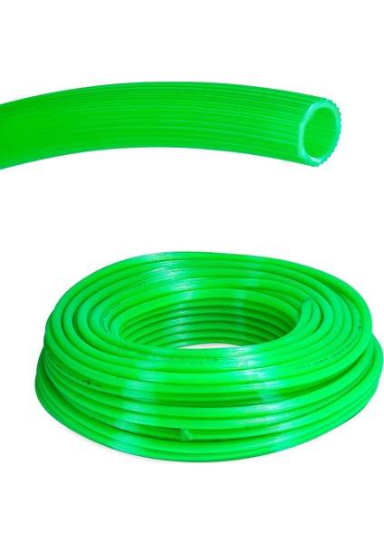 Pvc Silikonlu Naturel Su Hortumu Yeşil Renk 1/2 (12.5 Mm) 30 Metre 3,6 kg