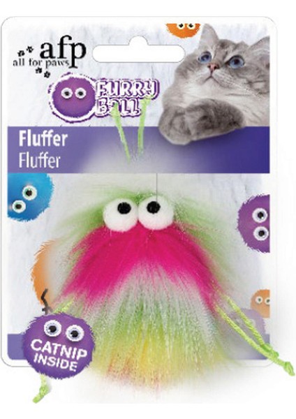 Furry Ball - Tüylü Renkli Fare Oyuncak Pembe