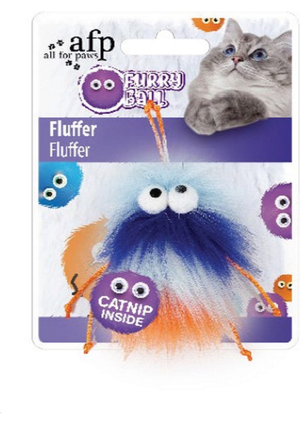 Furry Ball - Tüylü Renkli Fare Oyuncak Turuncu
