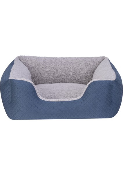 Echo Kedi ve Köpek Yatağı Mavi/gri Peluş S 60X50CM Ynsmr
