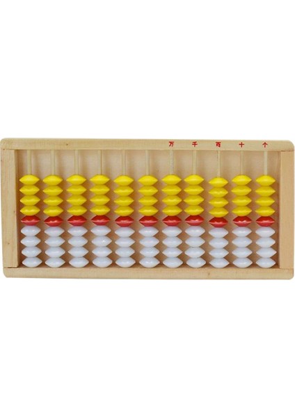 Çocuklar Için Abaküs Matematik Oyuncağı Çocuklar Abaküsü Ahşap Sarı Kırmızı (Yurt Dışından)