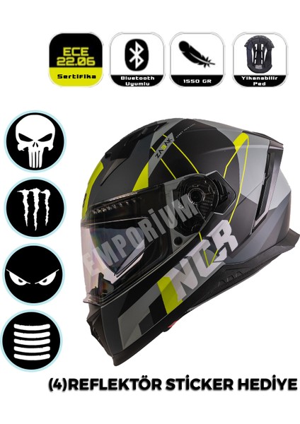 Stream Full Face Kapalı Kask (Ece-06)