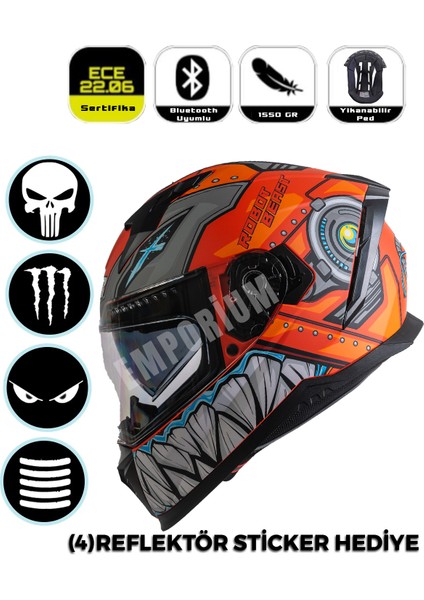 Emporium Ncr Stream Full Face Kapalı Kask (Ece-06)