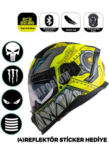 Emporium Ncr Stream Full Face Kapalı Kask (Ece-06)