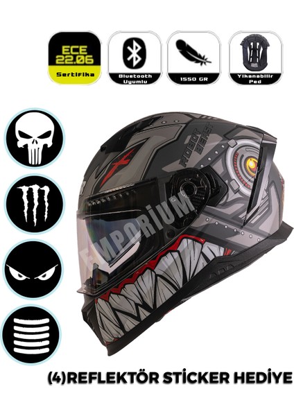 Emporium Ncr Stream Full Face Kapalı Kask (Ece-06)