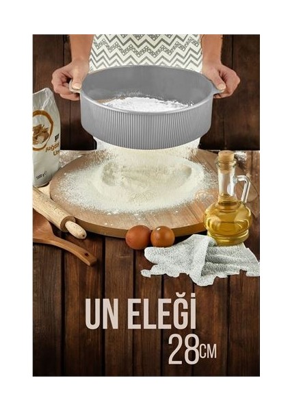 Modacar Un Eleği Metal Telli Plastik Çerçeveli 28 cm Un Eleği Brustolina Design