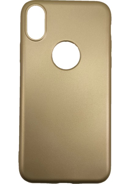 Iphone x ve Xs Arka Kılıf Rubber Silikon Gold
