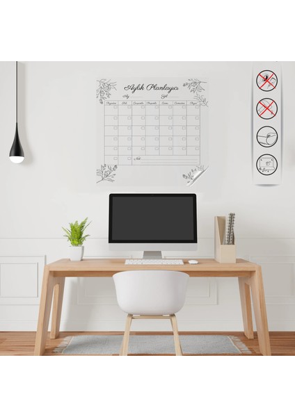Statik Kağıt Aylık Planlayıcı (Model -2) 46 cm x 48 cm Ynsmr