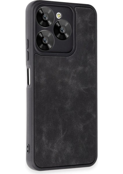 General Mobile Era 30 Kılıf Aras Deri Kapak - Siyah Ynsmr