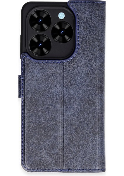 Tecno Spark Go 2024 Kılıf Trend S Plus Kapaklı Kılıf - Lacivert Ynsmr