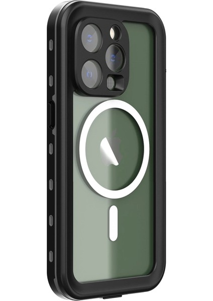 Iphone 14 Pro Kılıf Red Pepper Magneticsafe Su Geçirmez Kılıf - Siyah-Gri Ynsmr