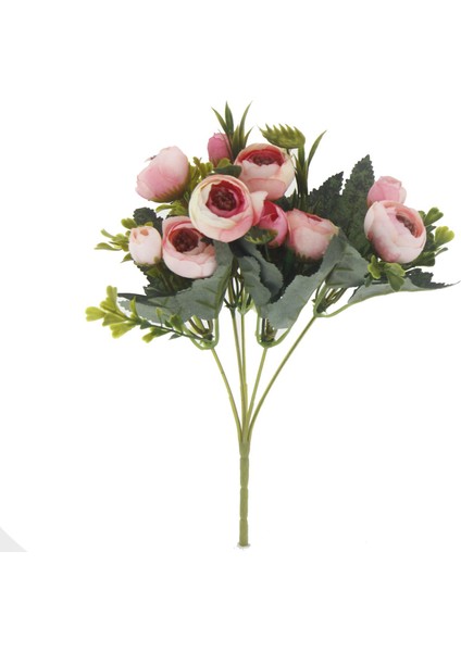 1 Demet Erengül Şakayık Orta Boy Plastik Saplı Kumaş Çiçek