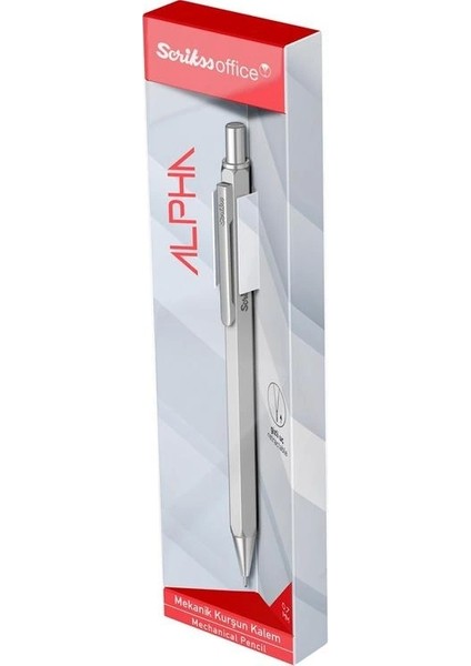 Scrıkss Alpha Versatil Kalem 0.7 Şeffaf Ambalaj Gri