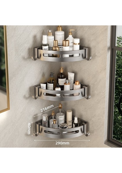 Banyo Banyo Üçgen Raf Tuvalet Tuvalet Rafı Punch Yok Duvara Monte Duvar Rafı (Yurt Dışından)