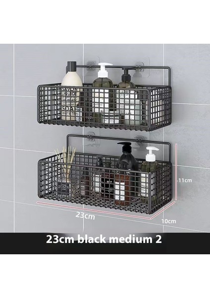 Duvara Monte Raflar Banyo Asma Sepeti Tuvalet Duş Çeşitli Eşyalar Depolama Tanrıları Delik Açmadan Banyo Rafları (Yurt Dışından)